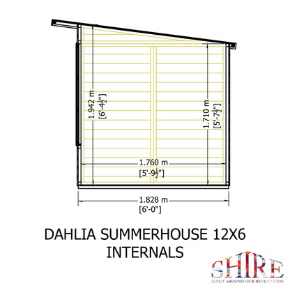 Shire Dahlia Summerhouse 12x6