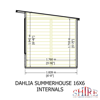 Shire Dahlia Summerhouse 16x6