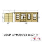 Shire Dahlia Summerhouse 16x6