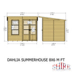 Shire Dahlia Summerhouse 8x6