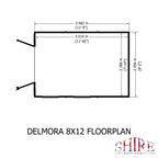 Shire Delmora Tongue and Groove Summerhouse 8' x 12'