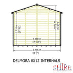 Shire Delmora Tongue and Groove Summerhouse 8' x 12'