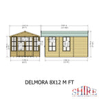 Shire Delmora Tongue and Groove Summerhouse 8' x 12'