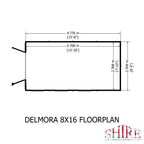 Shire Delmora Tongue and Groove Summerhouse 8' x 16'