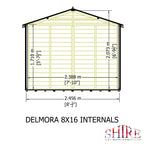 Shire Delmora Tongue and Groove Summerhouse 8' x 16'