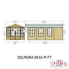 Shire Delmora Tongue and Groove Summerhouse 8' x 16'