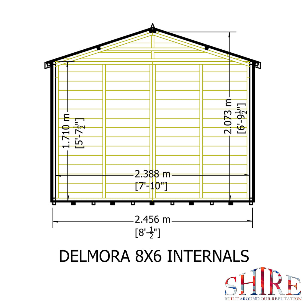 Shire Delmora Tongue and Groove Summerhouse 8' x 6'