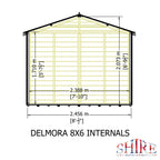Shire Delmora Tongue and Groove Summerhouse 8' x 6'