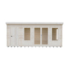 Shire Elm Log Cabin With Side Shed In 19mm Logs 10x17