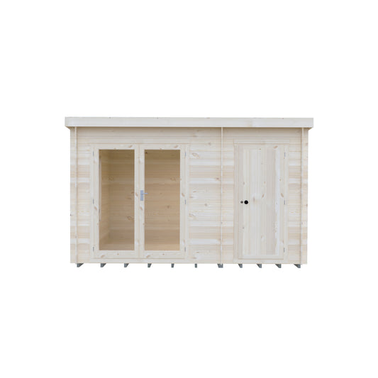 Shire Elm Log Cabin With Side Shed In 19mm Logs 10x12