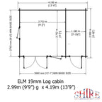 Shire Elm Log Cabin With Side Shed In 19mm Logs 10x14