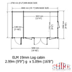 Shire Elm Log Cabin With Side Shed In 19mm Logs 10x17