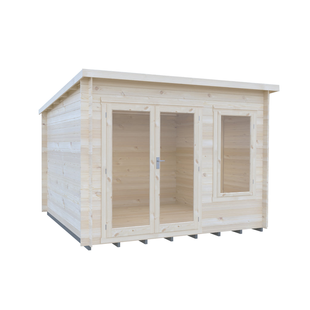 Shire Emneth Pent Log Cabin in 19mm Logs 10x10