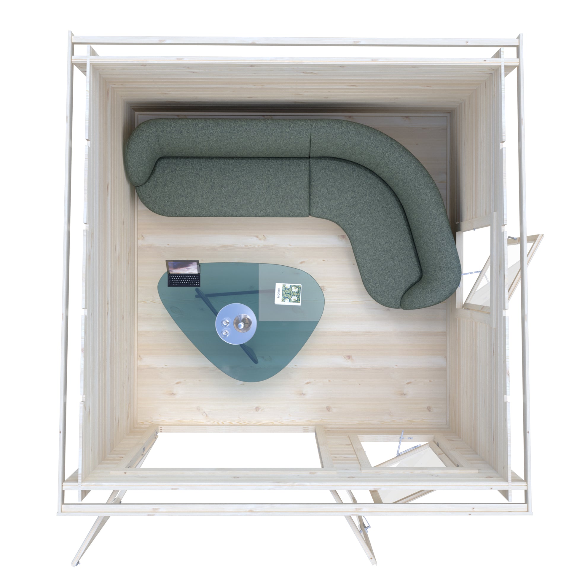 Shire Emneth Pent Log Cabin in 19mm Logs 10x10