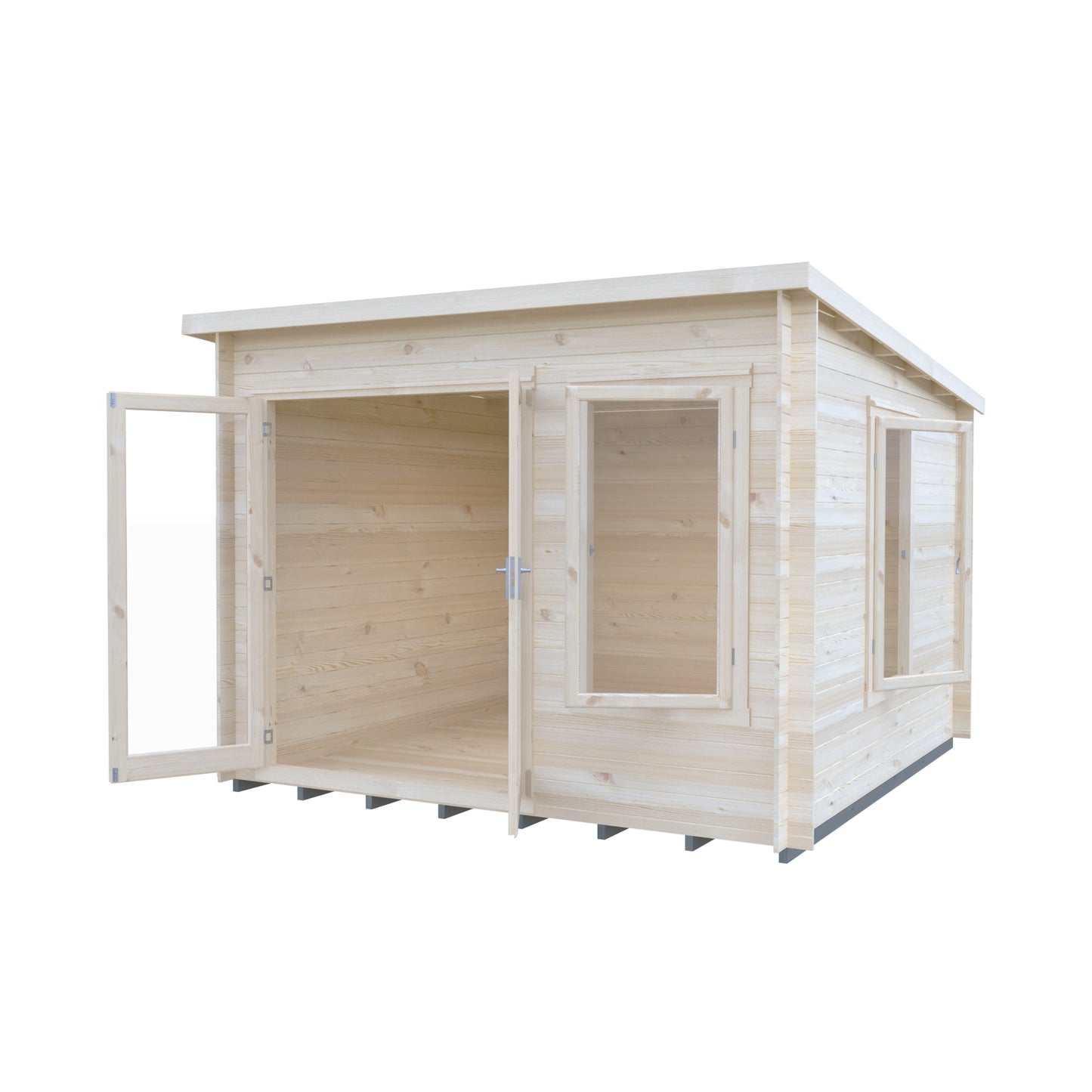 Shire Emneth Pent Log Cabin in 19mm Logs 10x10
