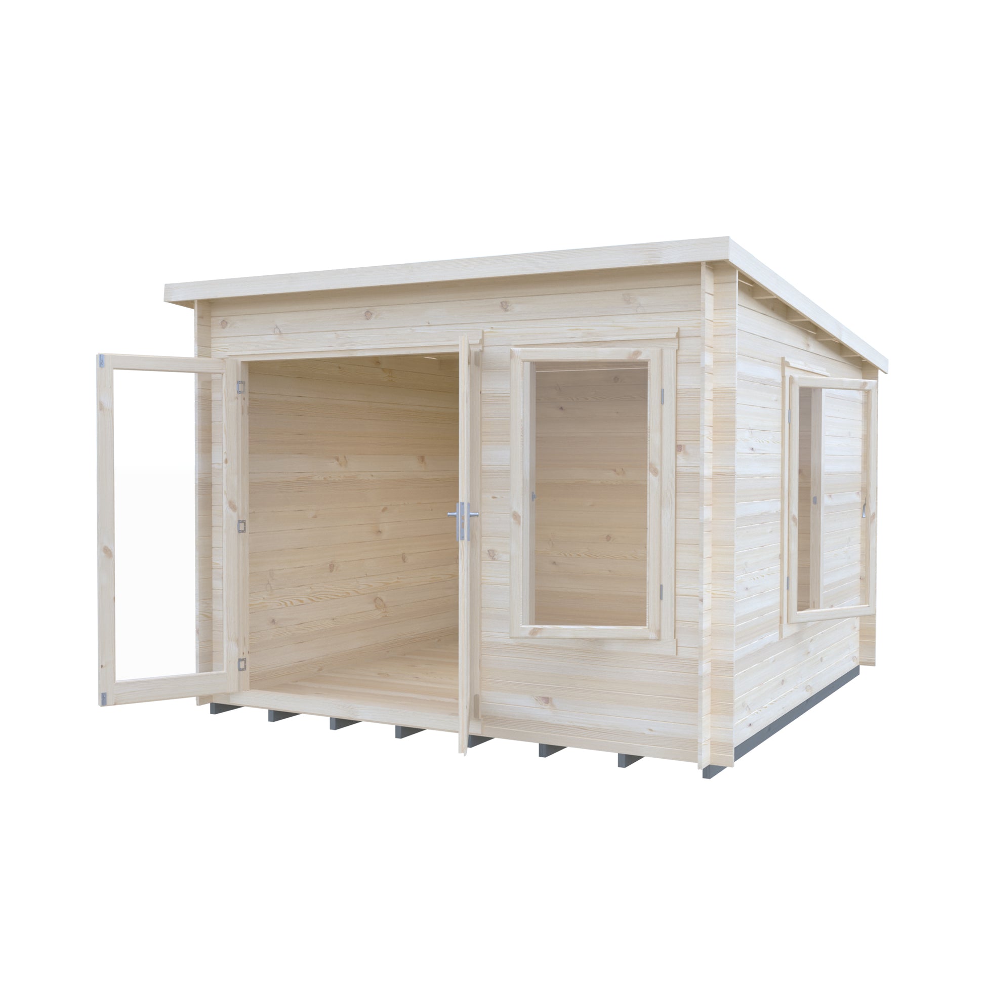 Shire Emneth Pent Log Cabin in 19mm Logs 10x10