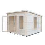 Shire Emneth Pent Log Cabin in 19mm Logs 10x10
