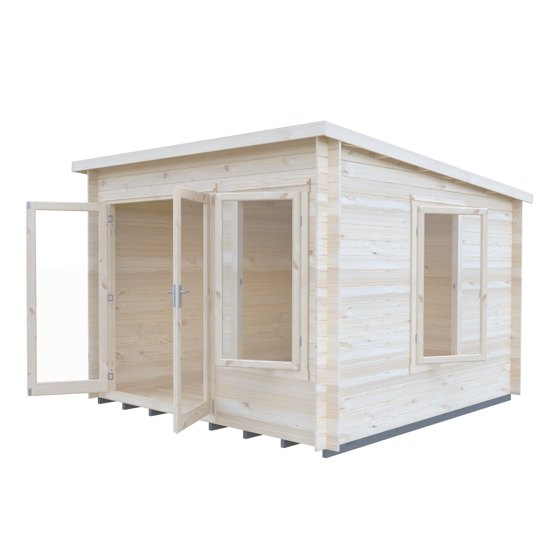 Shire Emneth Pent Log Cabin in 19mm Logs 10x10
