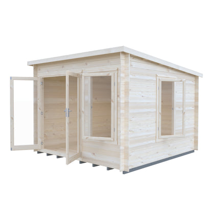 Shire Emneth Pent Log Cabin in 19mm Logs 10x10