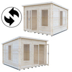 Shire Emneth Pent Log Cabin in 19mm Logs 10x10