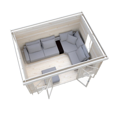 Shire Emneth Pent Log Cabin in 19mm Logs 10x13