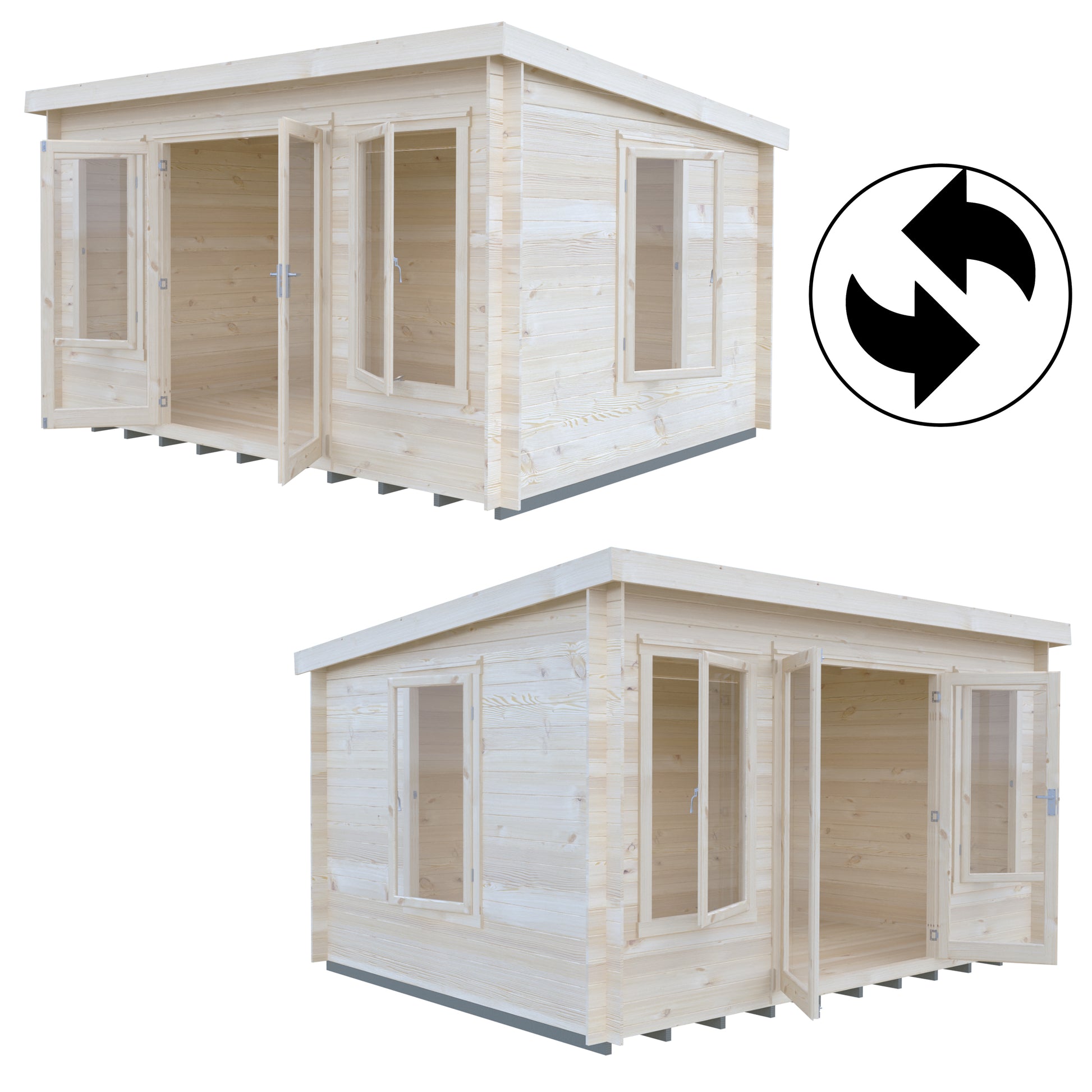 Shire Emneth Pent Log Cabin in 19mm Logs 10x13