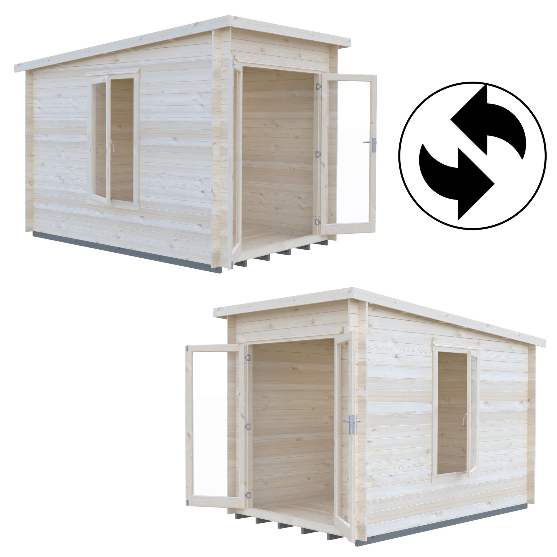 Shire Emneth Pent Log Cabin in 19mm Logs 10x7