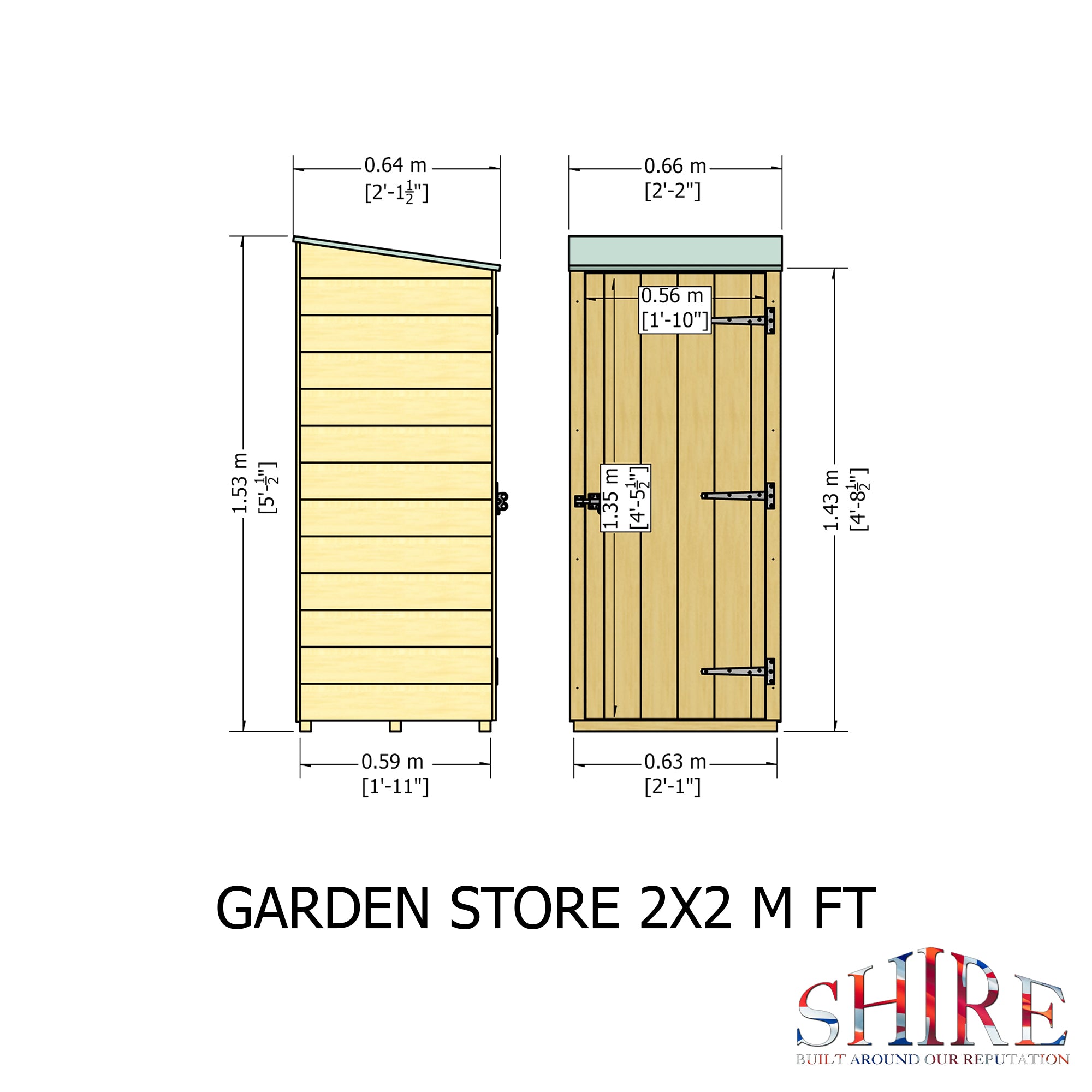 Shire Wooden Garden Store 2x2
