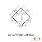 Shire Hampton Corner Summerhouse 8x8