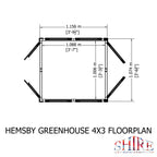 Shire Hemsby Wooden Greenhouse 4x4