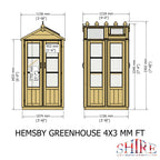Shire Hemsby Wooden Greenhouse 4x4