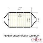 Shire Hemsby Wooden Greenhouse 4x6