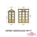 Shire Hemsby Wooden Greenhouse 4x6