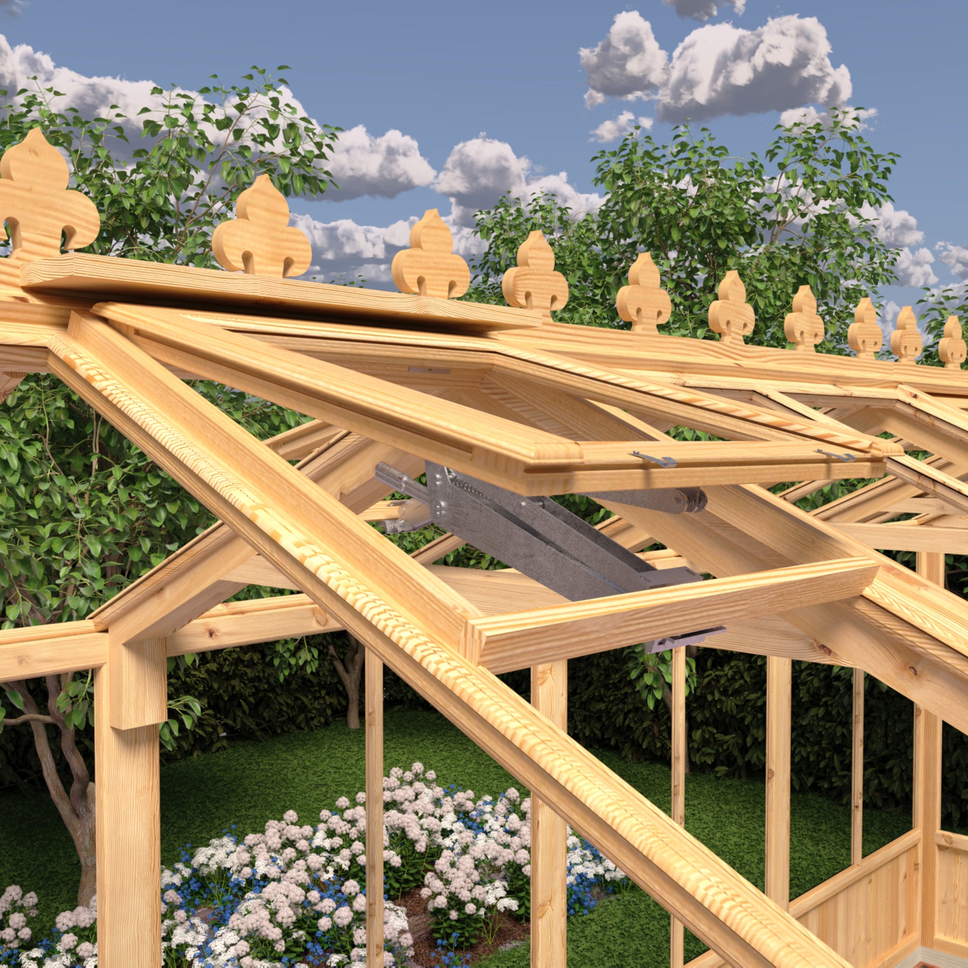 Shire Holkham Wooden Apex Greenhouse 6' x 12'