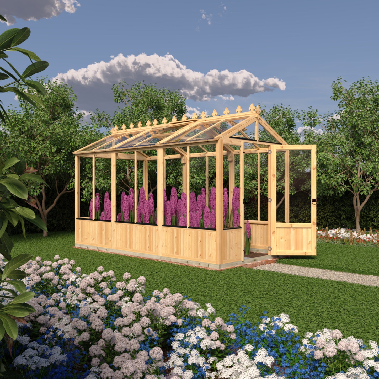 Shire Holkham Wooden Apex Greenhouse 6' x 12'