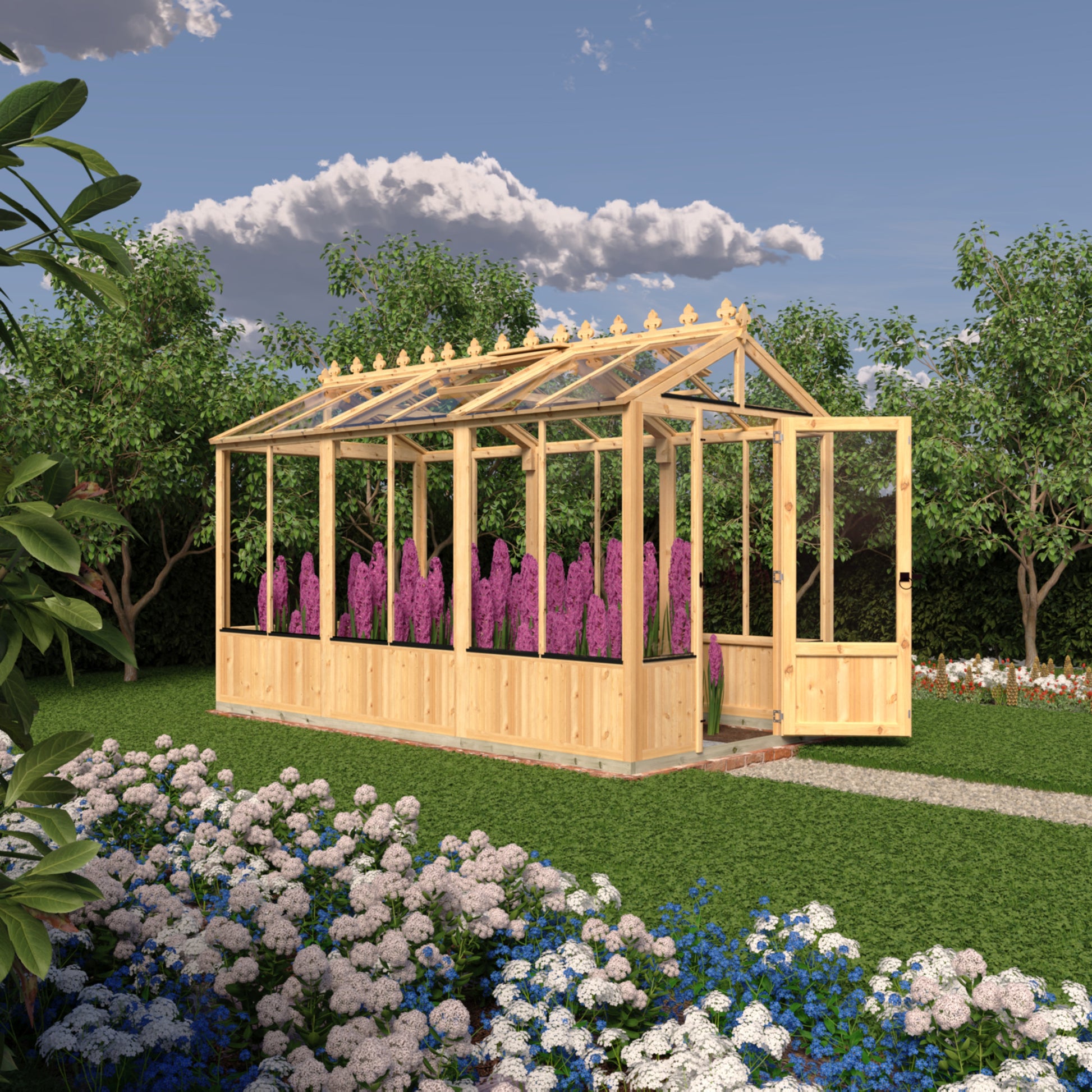 Shire Holkham Wooden Apex Greenhouse 6' x 12'