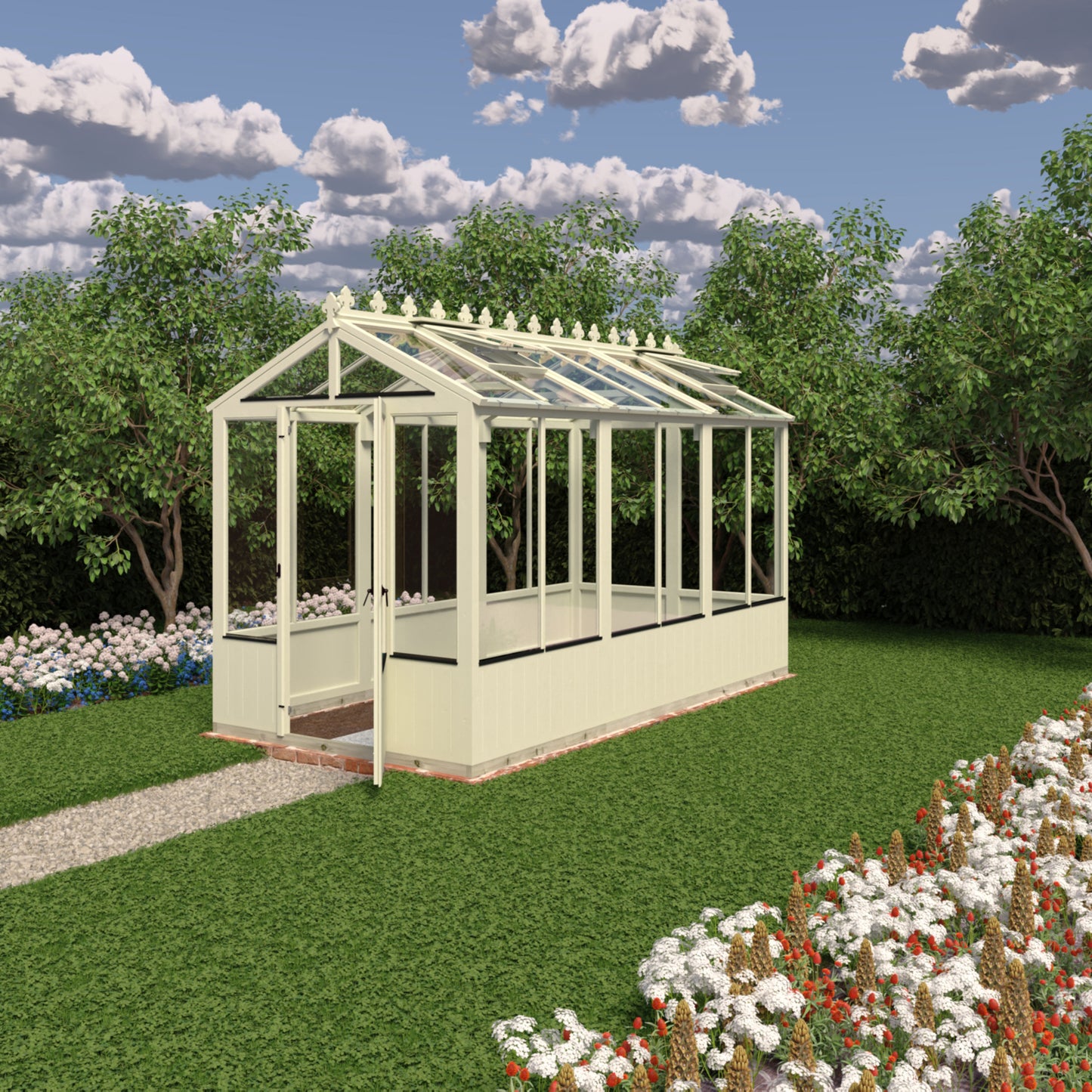 Shire Holkham Wooden Apex Greenhouse 6' x 12'