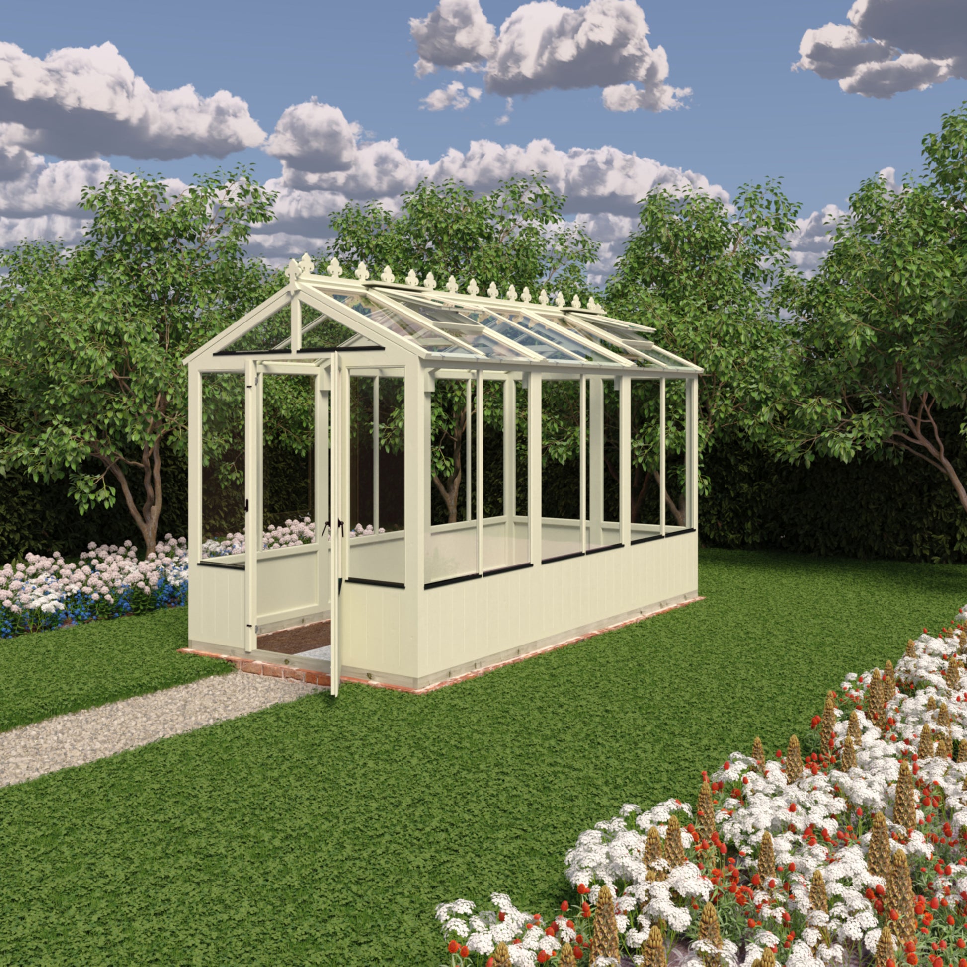 Shire Holkham Wooden Apex Greenhouse 6' x 12'