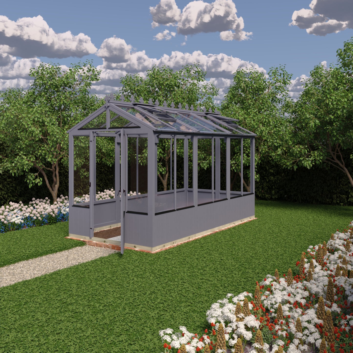 Shire Holkham Wooden Apex Greenhouse 6' x 12'