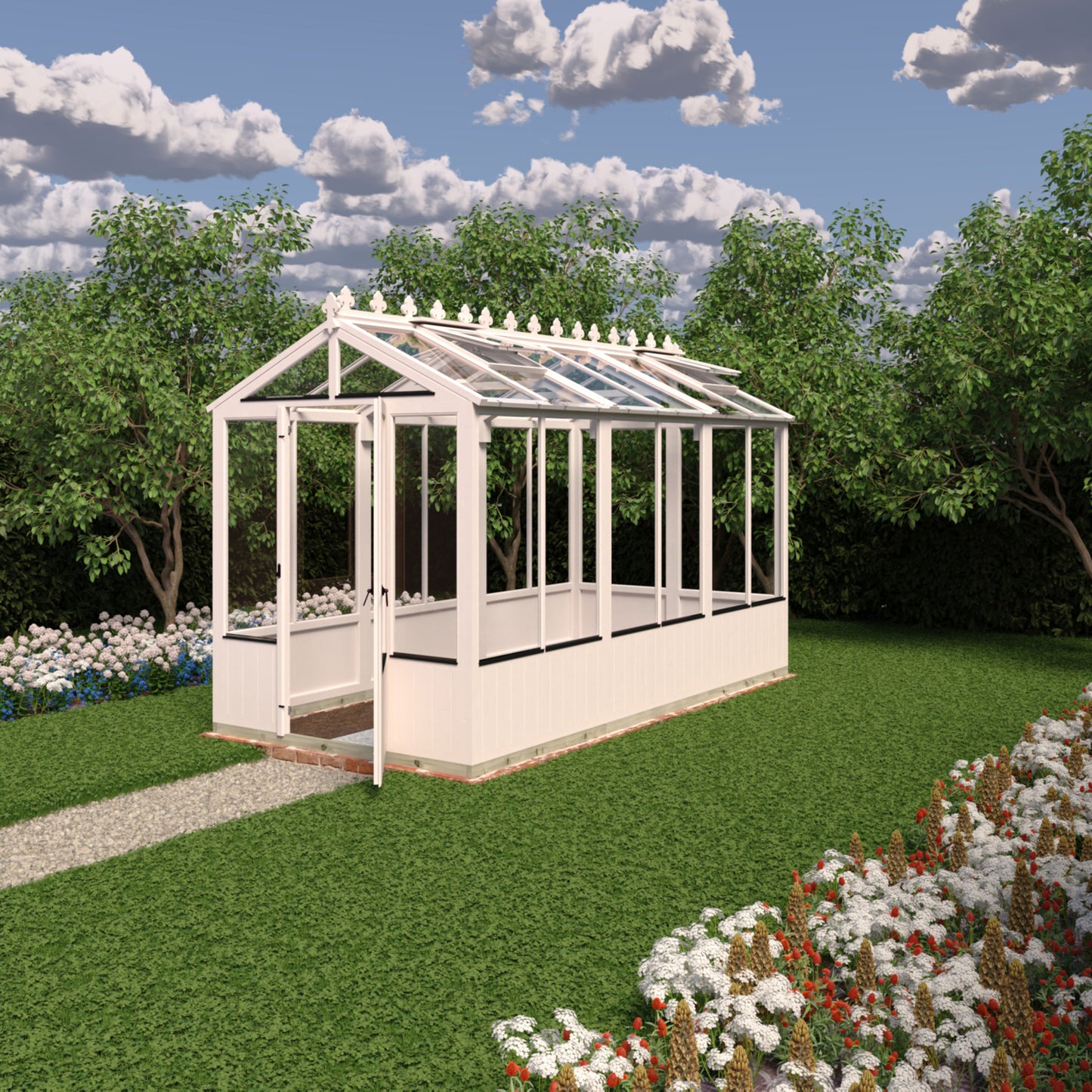 Shire Holkham Wooden Apex Greenhouse 6' x 12'