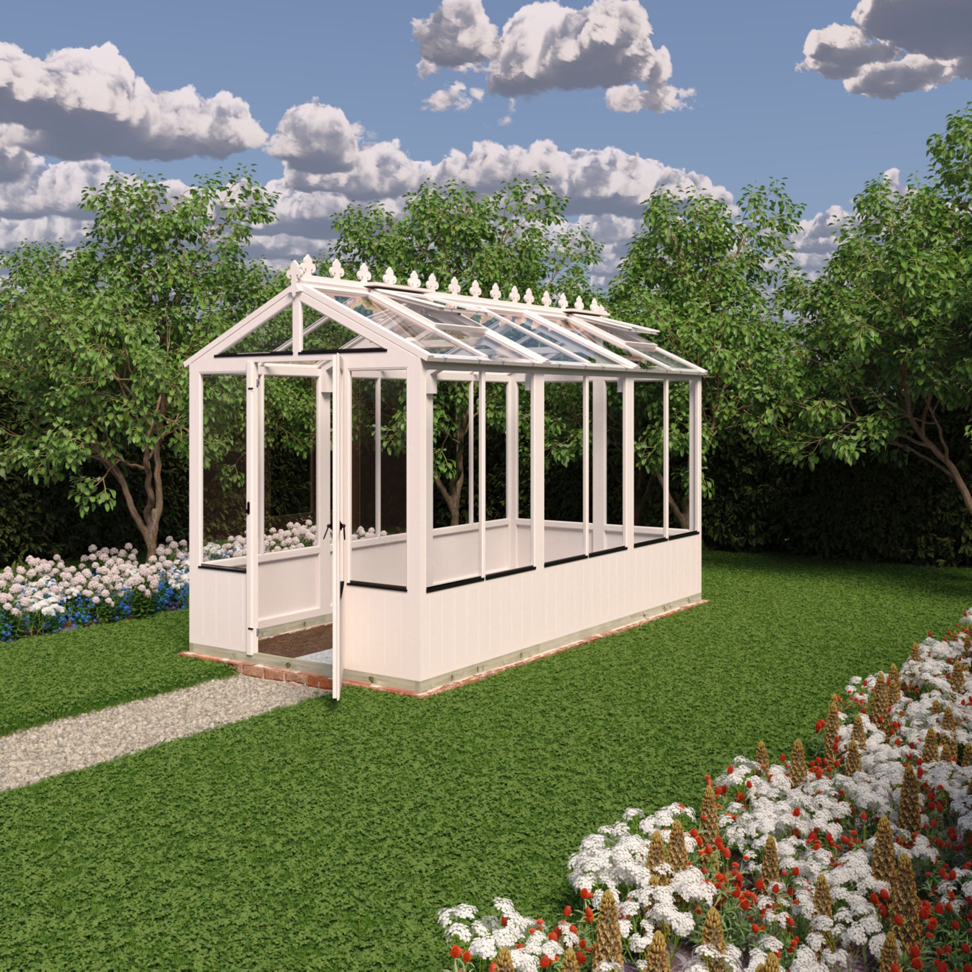 Shire Holkham Wooden Apex Greenhouse 6' x 12'