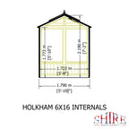 Shire Holkham Wooden Apex Greenhouse 6' x 16'