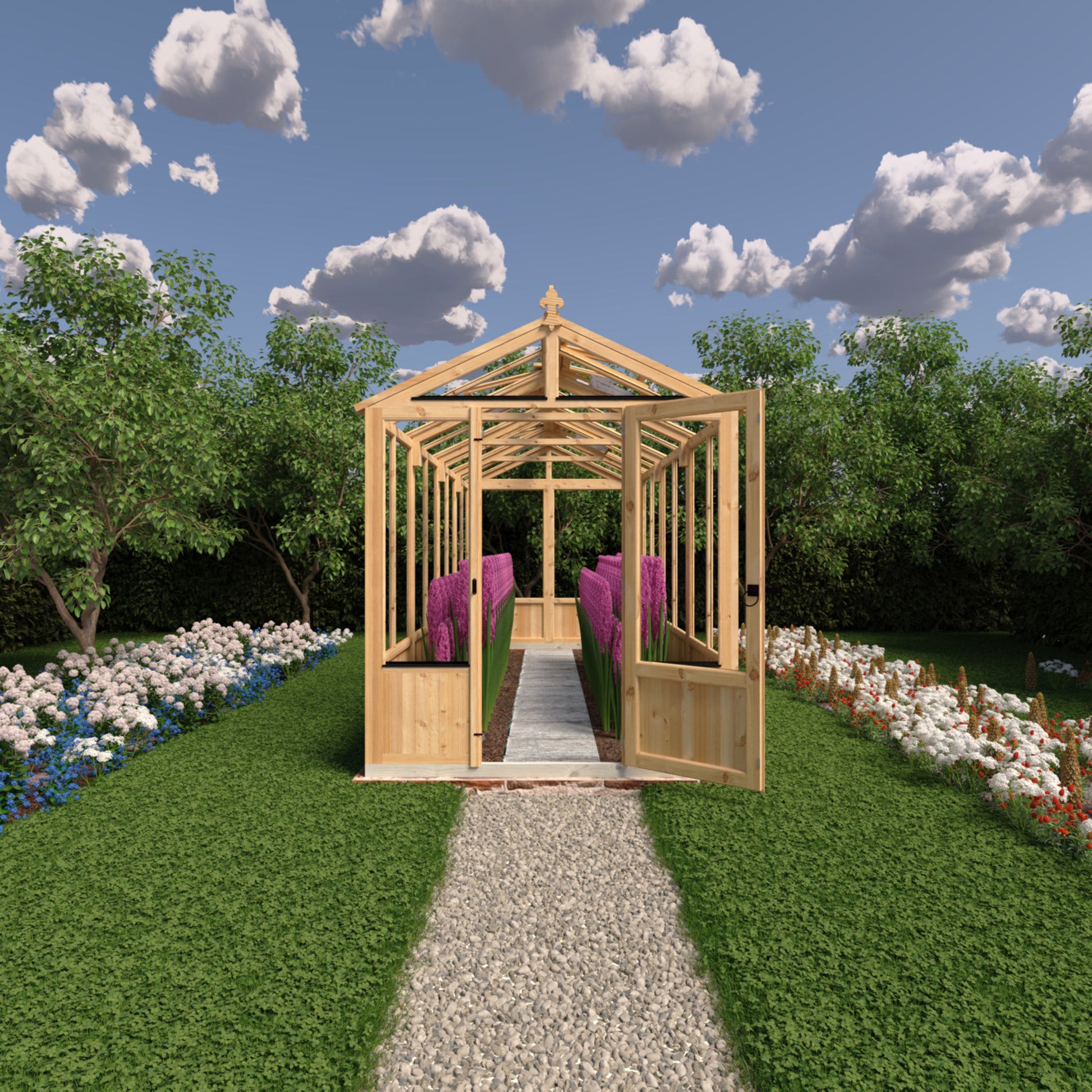 Shire Holkham Wooden Apex Greenhouse 6' x 16'