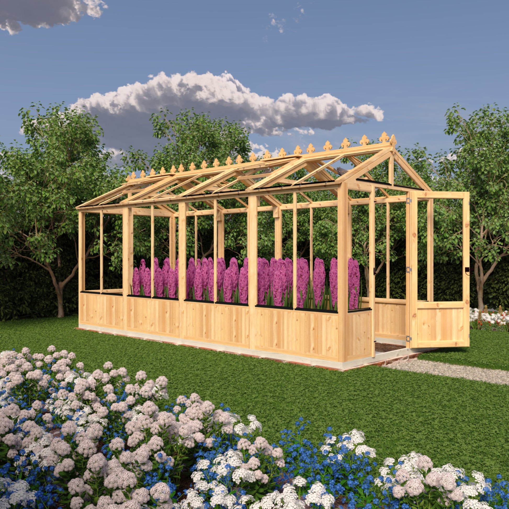 Shire Holkham Wooden Apex Greenhouse 6' x 16'