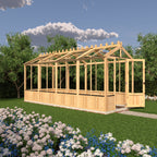 Shire Holkham Wooden Apex Greenhouse 6' x 16'