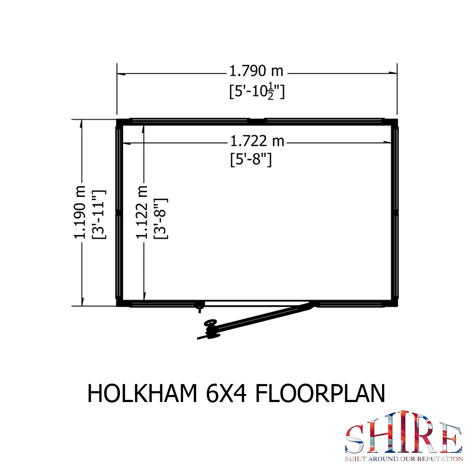 Shire Holkham Wooden Apex Greenhouse 4' x 6'