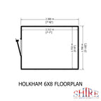 Shire Holkham Wooden Apex Greenhouse 6' x 8'