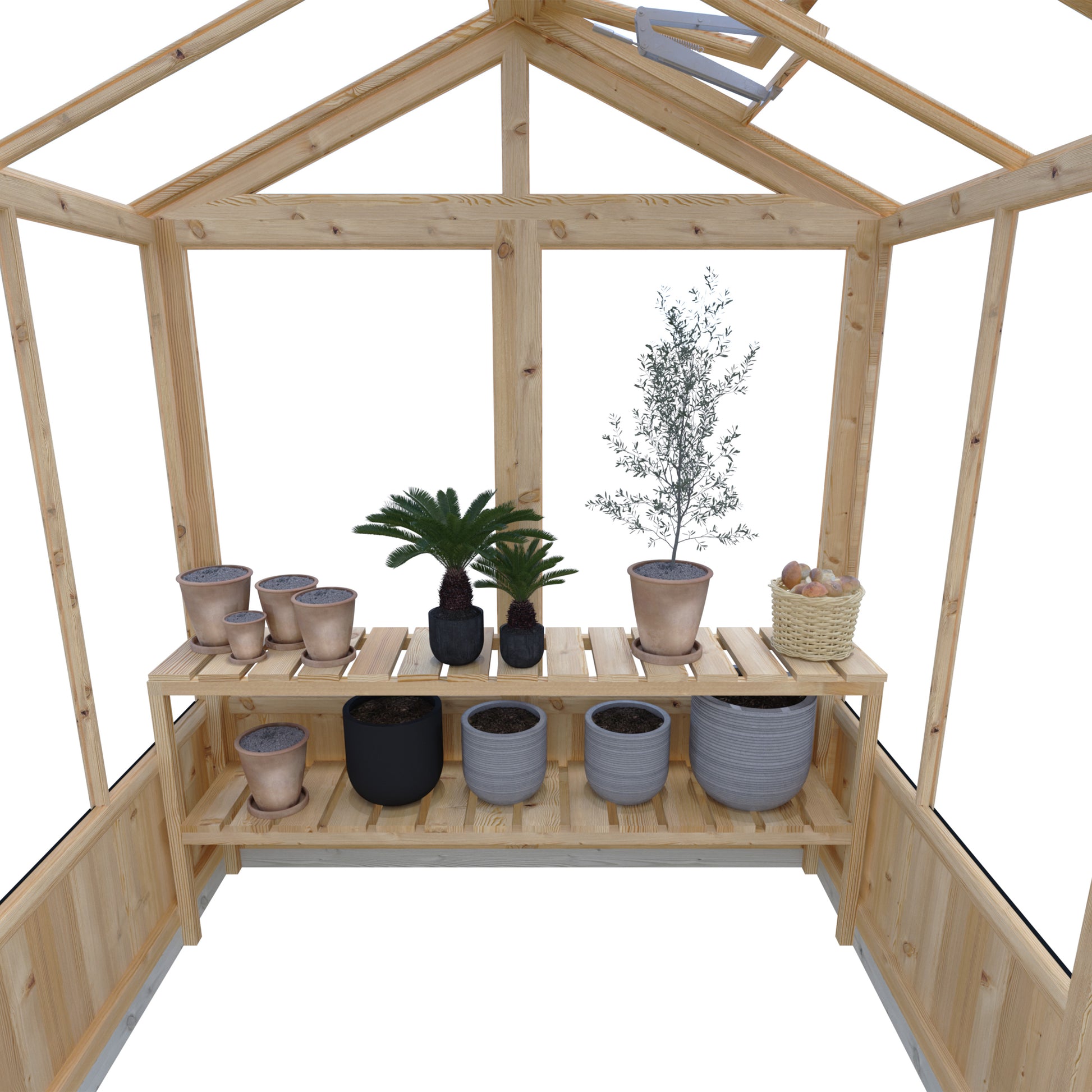 Shire Holkham Wooden Apex Greenhouse 6' x 16'