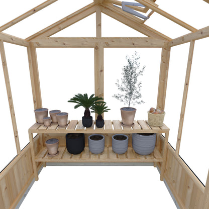 Shire Holkham Wooden Apex Greenhouse 6' x 16'