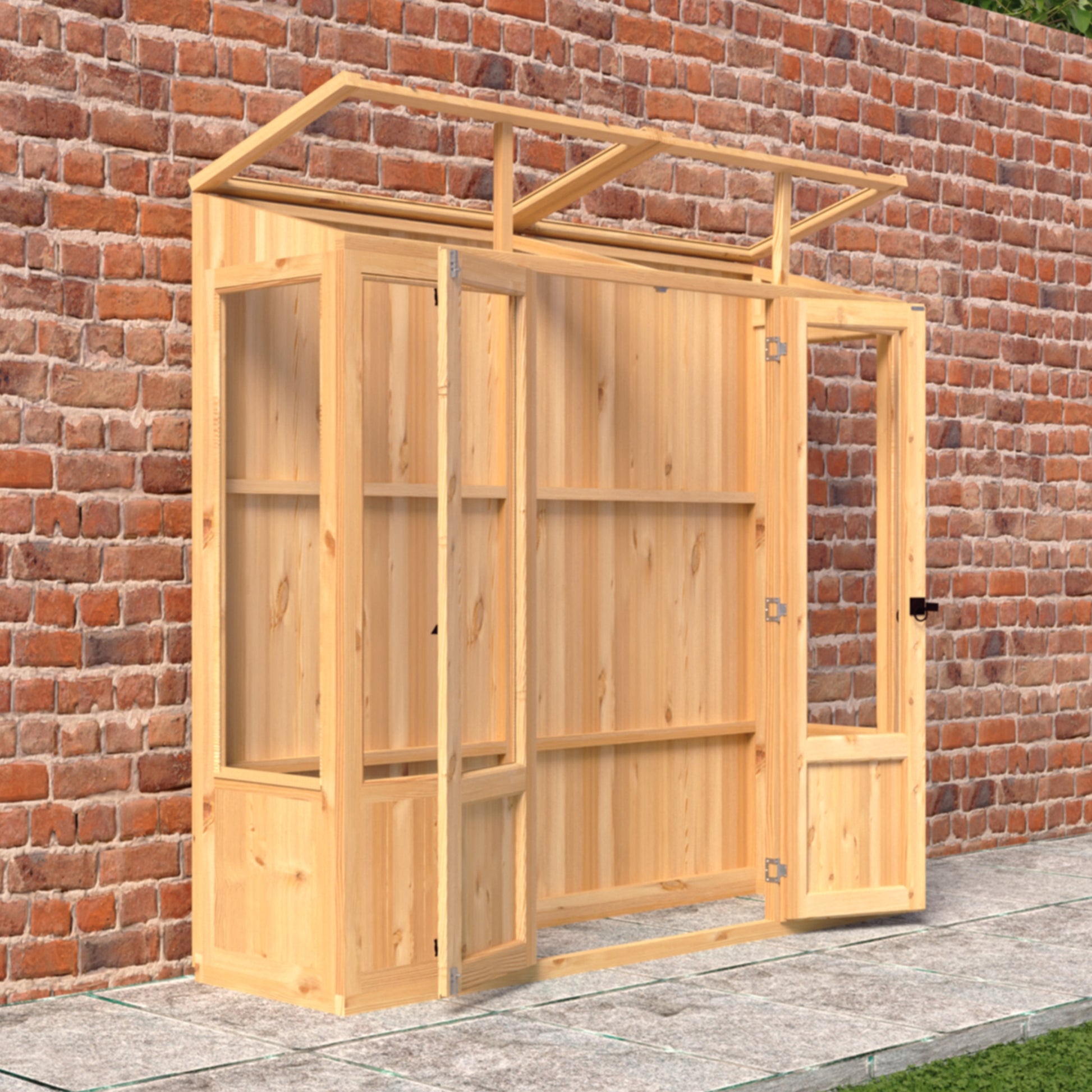 Shire Holme Mini Wooden Greenhouse 7' x 2'